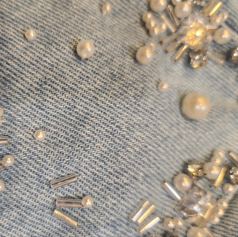 Patbo Hand Beaded Denim Top - Picture 13 of 15